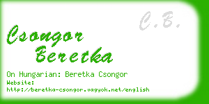 csongor beretka business card